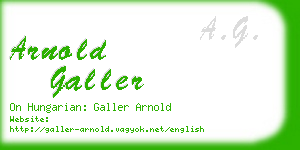 arnold galler business card